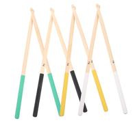 NOLITOY 4 Pairs Maple Wood Drumsticks Slip Practice Drum Sticks for Electronic and Acoustic Drums Lightweight Durable Percussion Sticks for Concerts and Daily Use