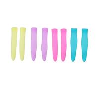 NOLITOY 4 Pairs Non Slip Silicone Cuticle Cutter Handle Sleeves Comfortable Grip Scissor Covers for Manicure Dead Skin Trimmers Easy Installation Lightweight and Protective Random Color