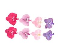 NOLITOY 4 Pairs Orchid Shoe Clips Plastic Flower Charms Detachable Sandal Buckles for Women Summer Beach Vacation Accessories in Pink Purple