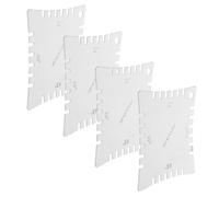 NOLITOY 4 Pcs Guitar String Action Ruler Notched Gauge Stainless Steel Versatile Use Safe and Smooth for Ukulele Mandolin Setup and Maintenance Tool for Musicians