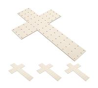 NOLITOY 4 Piece Unfinished Wooden Cross Wreath Frames 20x30cm for DIY Holiday Wreath Making for Christmas Decorations and Evergreen Centerpieces