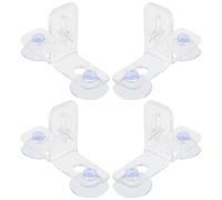 NOLITOY 4 Pieces Aquarium Fish Tank Divider Suction Cup Clips Set for Breeding Isolation, Partition Board Holder for Mixed Species Aquariums