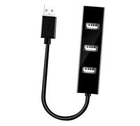 NOLITOY 4-port Usb 2.0 Hub High Speed Splitter 1m Cable Plastic Multi Port Usb Adapter for Laptop and Pc Compatible with Common Operating Systems for Home and Office Use