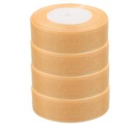 NOLITOY 4 Rolls Sheer Tulle Ribbon for Floral Wrapping Fade Resistant Decorative Ribbon for Holiday Party Favor Wedding Decor and DIY Craft Bows Versatile Event Decoration Material