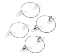 NOLITOY 4 Sets Adjustable Proofing Furniture Straps Anti-tip Safety Anchors for Cabinets Wardrobes Tv Stands White and Stainless Steel Secure Fixers to Prevent Falling and Shaking