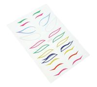 NOLITOY 4 Sets Colorful Female Eyeliner Sticker Decals Reusable Party Makeup Tool Portable Chic Eye Line Stickers for Stage and Nightclub Use