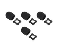 NOLITOY 4 Sets Microphone Covers with Non-slip Sponge and Rubber Rings, Good Elasticity Handheld Mic Protection for Live Performance and Karaoke, Anti-rolling and Dustproof Accessories