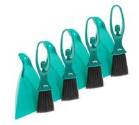 NOLITOY 4 Sets Practical Mini Broom and Dustpan Set with Hanging Plastic Cleaning Tools for Desktop Keyboard Pet Hair Household Supplies Sky-Blue