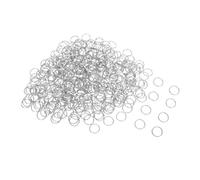NOLITOY 400pcs Stainless Steel Jump Ring Necklace Jewelry Stainless Steel Open Jump Rings Clasp Replacement Bracelet Clasp Small Pendant for Keychains Silver