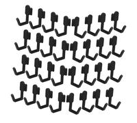 NOLITOY 40pcs Black Plastic Pegboard Hooks for Wall Peg Boards Compact Hooks for Kitchen Bedroom Office Storage Pegboard Accessories for Hanging Utensils Clothes Books Space-Saving