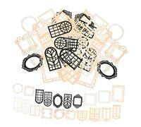 NOLITOY 40pcs Embossed Hollow Material Paper DIY Scrapbook Cutout Papers Lace Craft for Scrapbooking Projects