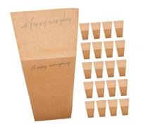 NOLITOY 40pcs Kraft Paper Flower Wrapping Bags with Easy Open Design Floral Bouquet Sleeves for Mother's Day Teacher Gifts Graduation Wedding Birthday Presents