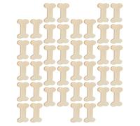 NOLITOY 40pcs Natural Wood Dog Bone Craft Supplies Unfinished Wooden Pendants for DIY Painting Party Ornaments Educational Craft Projects