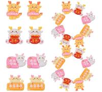 NOLITOY 40Pcs Resin Dragon Charms DIY Hairpin Accessories Miniature Dragon Model for Phone Case Decoration Creative Craft Supplies for Adults