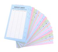 NOLITOY 48 Sheets of Practical Money Saving Challenge Binder Sheets with 6 Holes Paper Design for Budget Recording and Financial Habit Development
