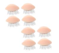 NOLITOY 4pairs Eyelash Mannequin Training Lash Extensions Kit Silicone Practice Eyelash Mold