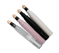 NOLITOY 4pcs 5ml Blusher Refillable Tubes with Rotating Dispenser, Pink Black White Makeup Bottles for Diy Lip Gloss and Foundation, Portable Cosmetic Storage for Travel and Daily Use