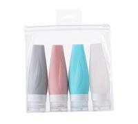 NOLITOY 4pcs 90ml Silicone Squeeze Lotion Bottles Travel Refillable Containers Cute Cat Design Portable Toiletry Bottles Set for Travel Essentials and Personal Care