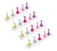 NOLITOY 4pcs Acrylic Nail Display Stand Magnetic DIY Manicure Training Tool for Nail Art Practice at Home Salon