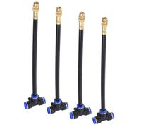 NOLITOY 4pcs Adjustable Brass Atomizing Nozzles with Rotation for Cooling and Humidifying Copper Mist Spray Heads for Garden Patio Greenhouse Irrigation