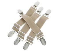 NOLITOY 4pcs Adjustable Elastic Trouser Fixing Clips Windproof Boot Strap Holders Pant Stirrups Sturdy Elasticity for Men and Women Cycling Outdoor Sports Pants