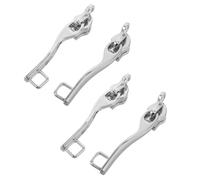 NOLITOY 4pcs Anti-Burst Combination Lock Zipper Pull Replacement Kit for Luggage with Double-Layer 8# Nylon Slider, Mirror Silver, Suitable for Suitcase and Travel Bags