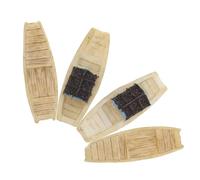 NOLITOY 4pcs Assorted Color Miniature Boat Model DIY Craft Vivid Micro Landscaping Ornament for Home Garden Party Decoration Fine Detailed Handicraft Floating Ship Figures Random Color