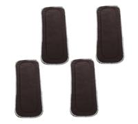 NOLITOY 4pcs Bamboo Charcoal Diaper Liners High Absorbency Quick-Dry Washable Cloth Diaper Inserts Portable Reusable Microfiber Pads for Travel and Night Use