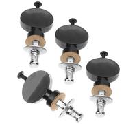NOLITOY 4pcs Black Ukulele Tuning Pegs Straight Shaft String Tuning Keys Small round Handles Ukulele Accessory Set for Beginner and Professional Instrument