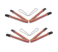 NOLITOY 4Pcs Bohemian Style Cotton Ukulele Straps Adjustable Braided Guitar Accessory Shoulder Belts Comfortable Fit Vibrant Multi-Color Design for Ukulele and Banjo