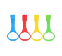 NOLITOY 4pcs Boy Girl Cot Pull Rings Nursery Bed Hanging Rings Boy Girl Learning Standing Hand Pull Safe Toys for Newborns
