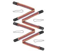 NOLITOY 4pcs Braided Guitar Strap Hawaiian Ukulele Strap Vintage Boho Style Cotton Material Adjustable for Musicians Playing Ukulele Banjo