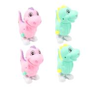 NOLITOY 4pcs Cartoon Dinosaur Wind-up for Clockwork Playthings with Safe Build Random Color Spring for Boys and Fun Entertainment Random Color