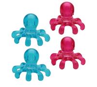 NOLITOY 4Pcs Convenient Octopus Head Massager for Scalp Portable Household Hair and Neck Relaxation Tool with Lightweight Plastic Design