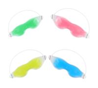 NOLITOY 4pcs Cooling Gel Eye Mask with Reusable Ice Packs for Eyes Pvc Gel Material with Elastic Band Hot and Cold Compress for Travel and Home Use