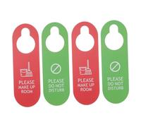 NOLITOY 4pcs Double-sided Do Not Disturb Door Tags Door Hangers for Hotel Bathroom Office Material with Clear Words Design for Privacy