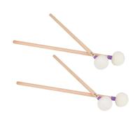 NOLITOY 4pcs Drum Mallets Soft Felt Head Wood Handle Professional Percussion Mallets for Musicians and Performers