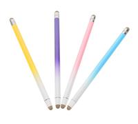 NOLITOY 4Pcs Dual-Head Capacitive Stylus Pen with Color-Changing Silver Fiber Cloth, Universal Tablet and Mobile Phone Touchscreen Pen for Precise Writing and Drawing