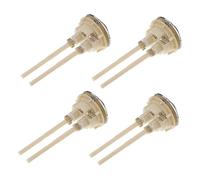NOLITOY 4Pcs Dual Push Toilet Flush Button Replacement Round Head Water Tank Accessory Electroplated PP for Water Saving Cistern Easy Tool Installation Random Color