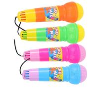 NOLITOY 4pcs Echo Microphone Lightweight Microphone Prop for Speech Development and Pretend Play Portable Medium with Comfortable Grip Suitable for Boys and