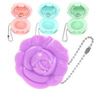 NOLITOY 4pcs Empty Lipstick Storage Containers and Eyeshadow Cases Travel Cosmetic Sample Jars Small Makeup Powder Boxes for Diy Beauty