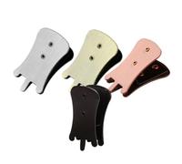 NOLITOY 4pcs Erhu Practice Mute Clips Lightweight Silencers for Erhu Playing Flexible Bridge Vibration Dampeners in Silver Black Antique Green Red Colors