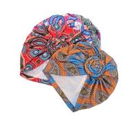 NOLITOY 4pcs Ethnic Style Turban Hats Set with Bouffant and Knotted Caps, Lightweight Cotton Blend Headwraps for Women, Pregnant Caps, Versatile Colors for Daily Wear and Travel