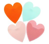 NOLITOY 4pcs Facial Cleansing Brushes Deep Cleanse Exfoliate Manual Massage Tools for All Skin Types Transparent