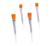 NOLITOY 4pcs Facial Mask Brush Set Handle Medium Length Diy Beauty Applicator Makeup Tool for Home Skincare and Spa Use