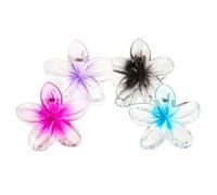 NOLITOY 4pcs Flower Hair Claw Clips for Women Plastic Resin Strong Hold Non Slip Design Suitable for Thick and Thin Hair for Vacation and Daily Use