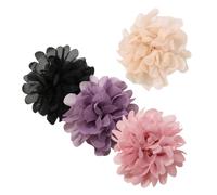 NOLITOY 4pcs Flower Jewelry for Women Vintage Flower Pin Fabric Floral Lapel Pin Small Floral Brooch for Women Dress Corsages with Lapel Brooch