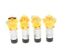 NOLITOY 4pcs Funny Duck Valve Stem Caps Tire Valve Covers Stylish Bicycle Car Tire Stem Decoration One Family Pack for Bikes
