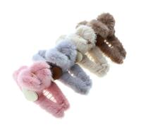 NOLITOY 4pcs Girl Plush Love Hairpin Heart Hair Clips Woman Plush Hair Clip Accessories for Girls Wedding