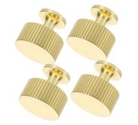 NOLITOY 4pcs Gold Single Hole Cabinet Knobs Pull Handles for Drawer Cupboard Wardrobe Dresser Easy Installation with Unique Modern Design Lightweight and Sturdy Furniture Hardware